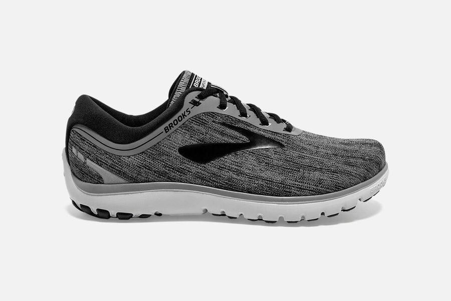 Brooks PureFlow 7 Mens Australia - Road Running Shoes - Grey/Black (055-ONDJP)